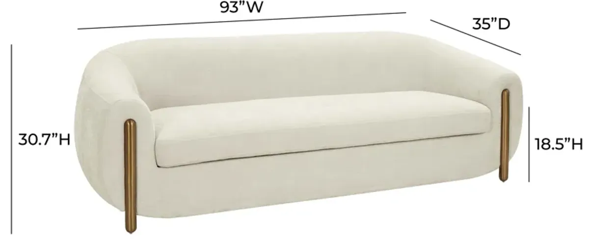 Lina Cream Textured Linen Sofa