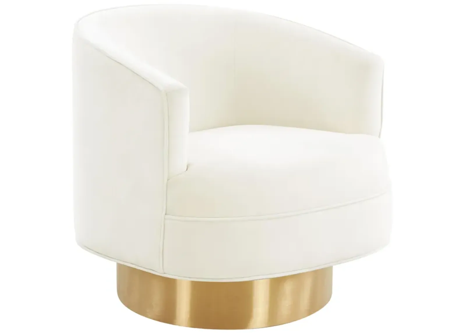 Stella Cream Velvet Swivel Chair