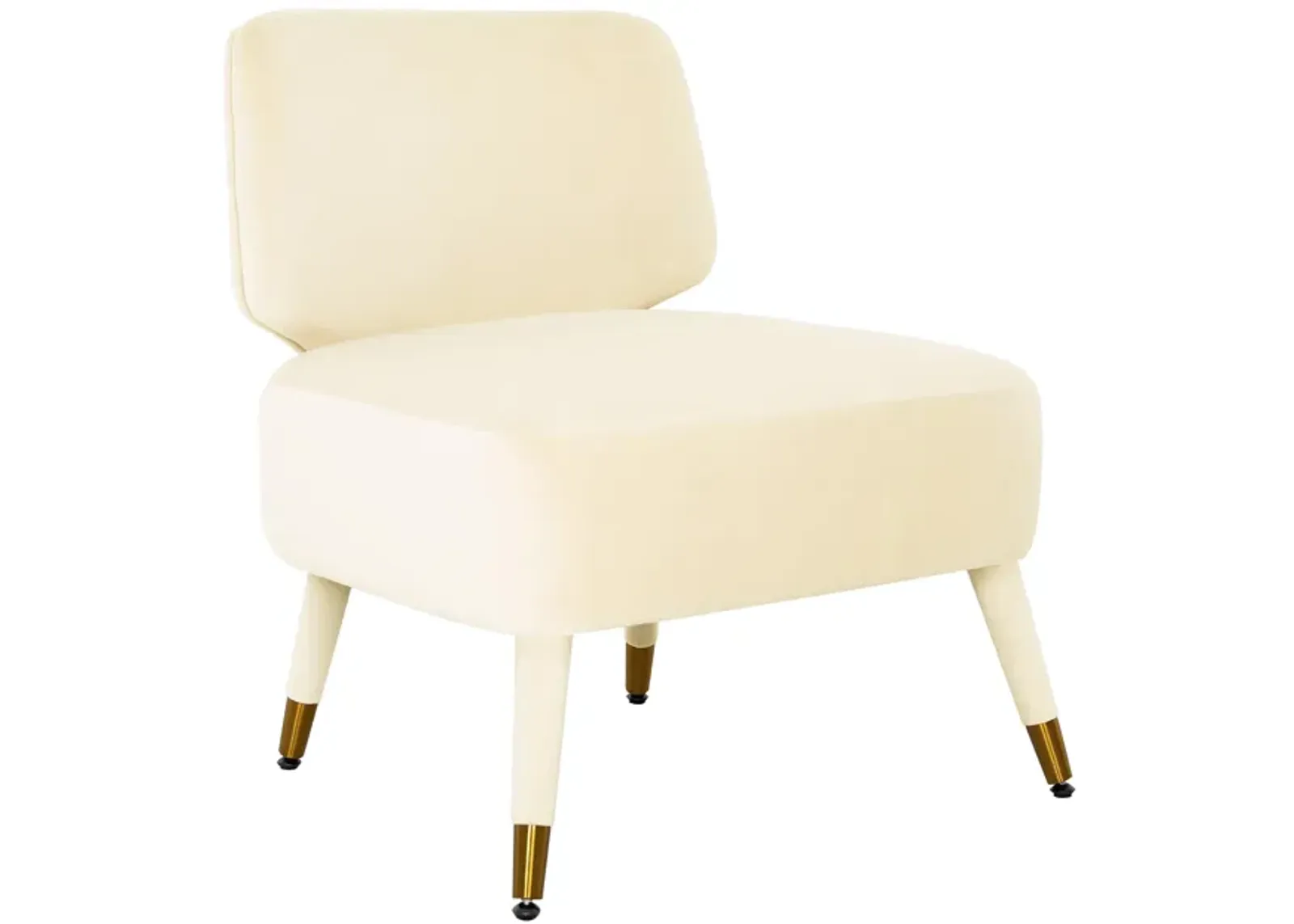 Athena Cream Velvet Accent Chair