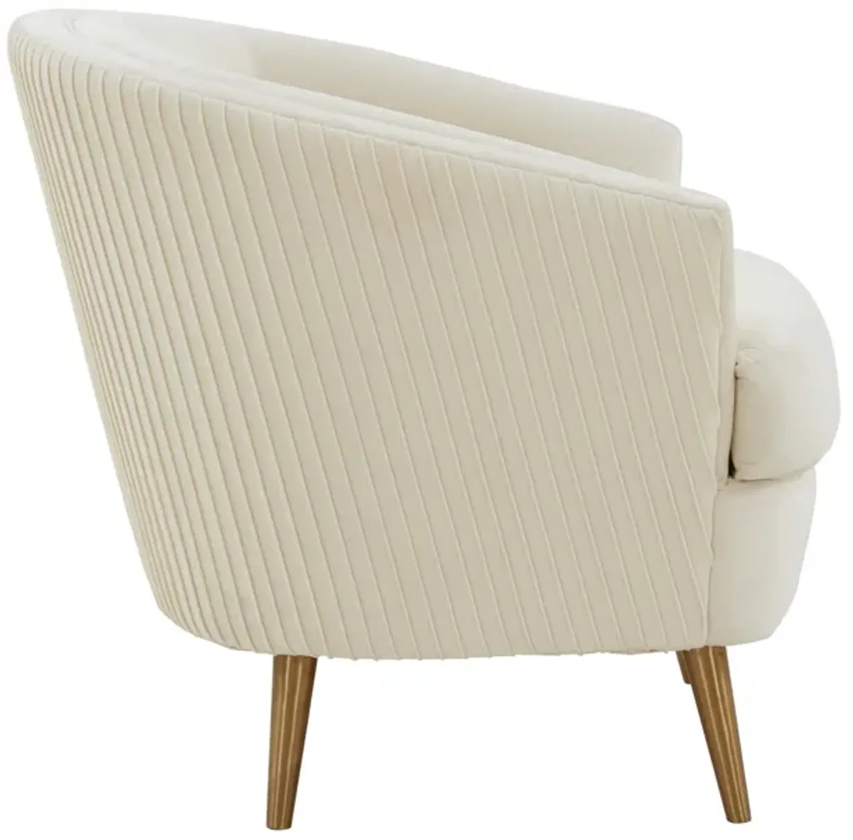 Jules Cream Velvet Accent Chair