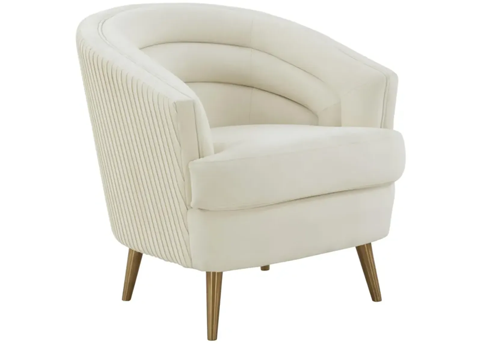 Jules Cream Velvet Accent Chair