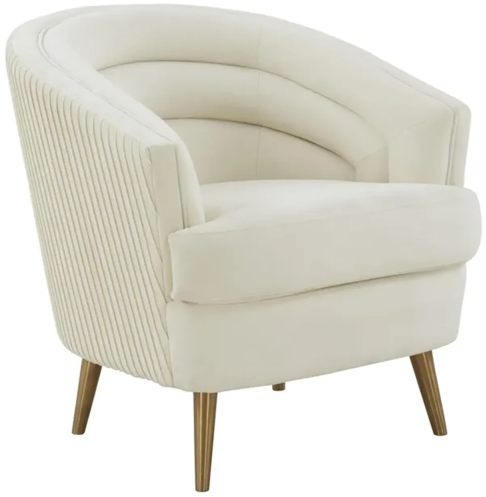 Jules Cream Velvet Accent Chair