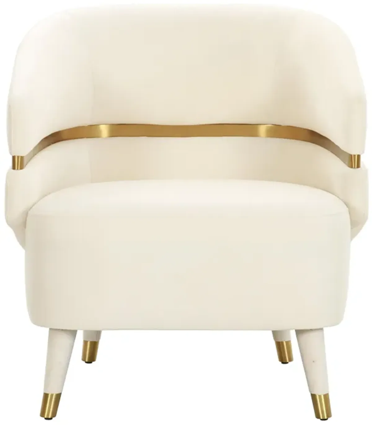 Ayla Cream Velvet Accent Chair