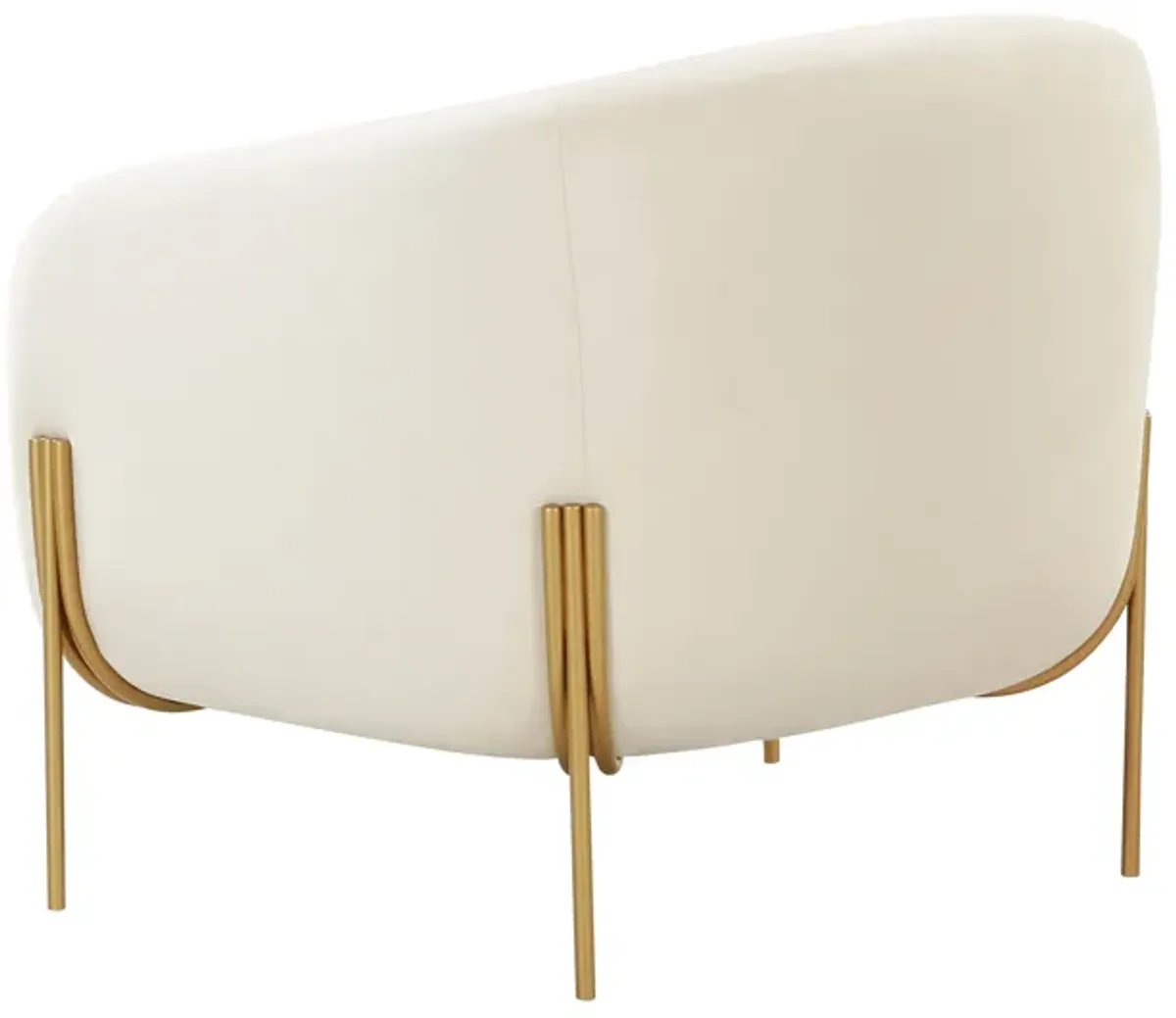 Kandra Cream Velvet Accent Chair