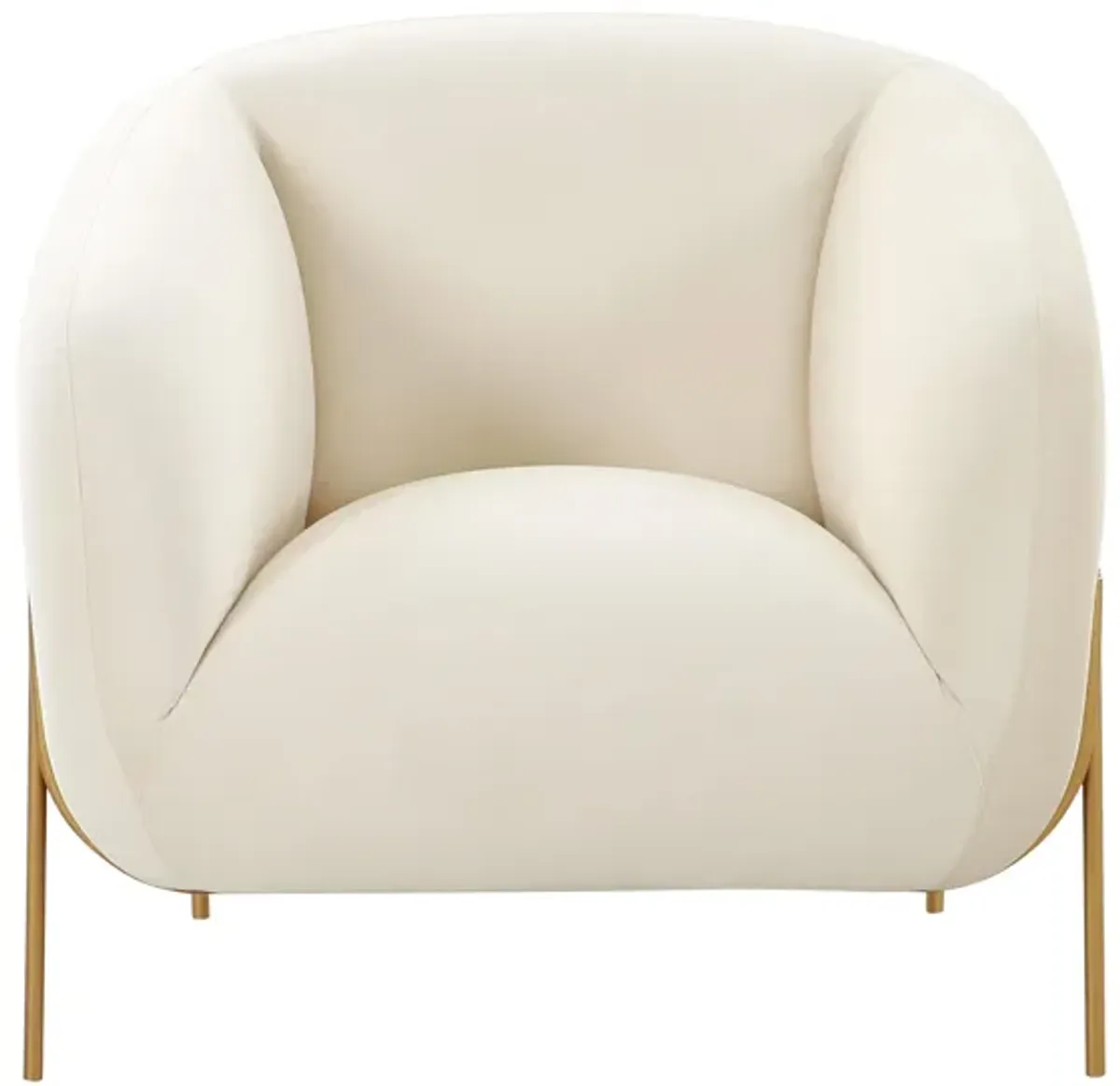 Kandra Cream Velvet Accent Chair