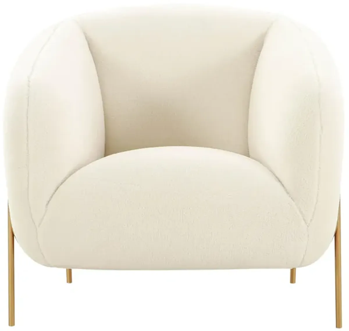 Kandra Cream Shearling Accent Chair