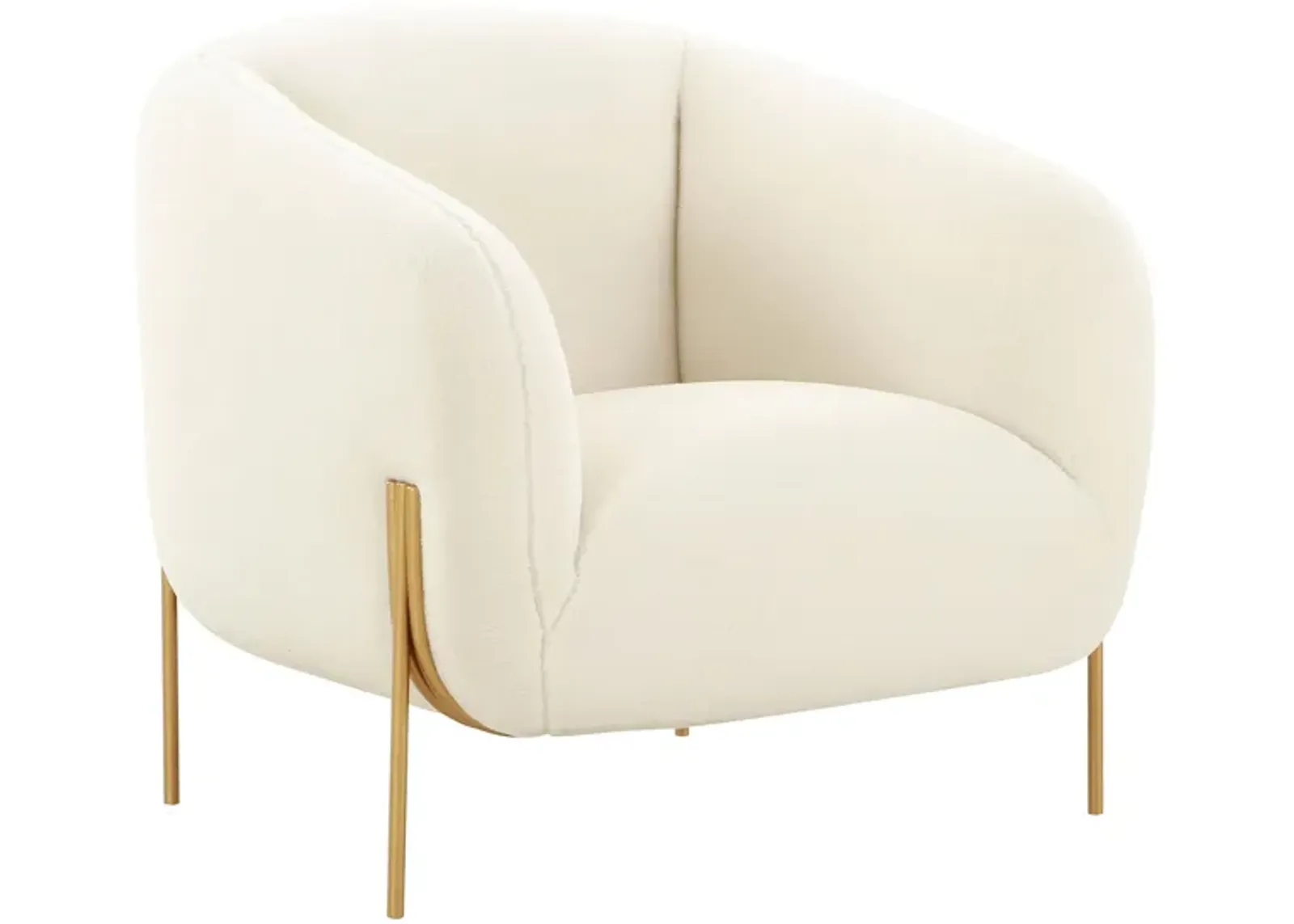 Kandra Cream Shearling Accent Chair