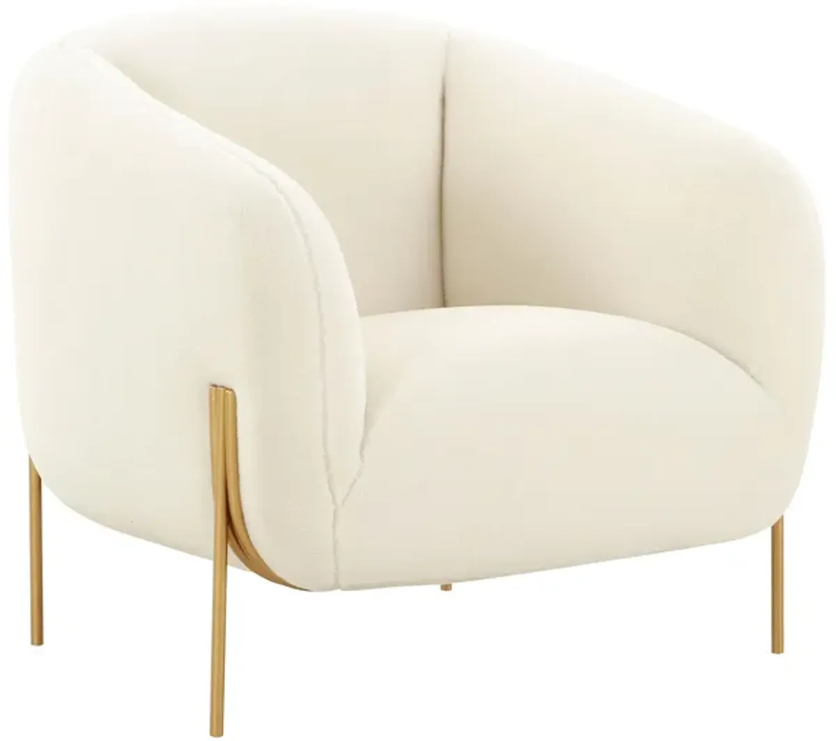 Kandra Cream Shearling Accent Chair