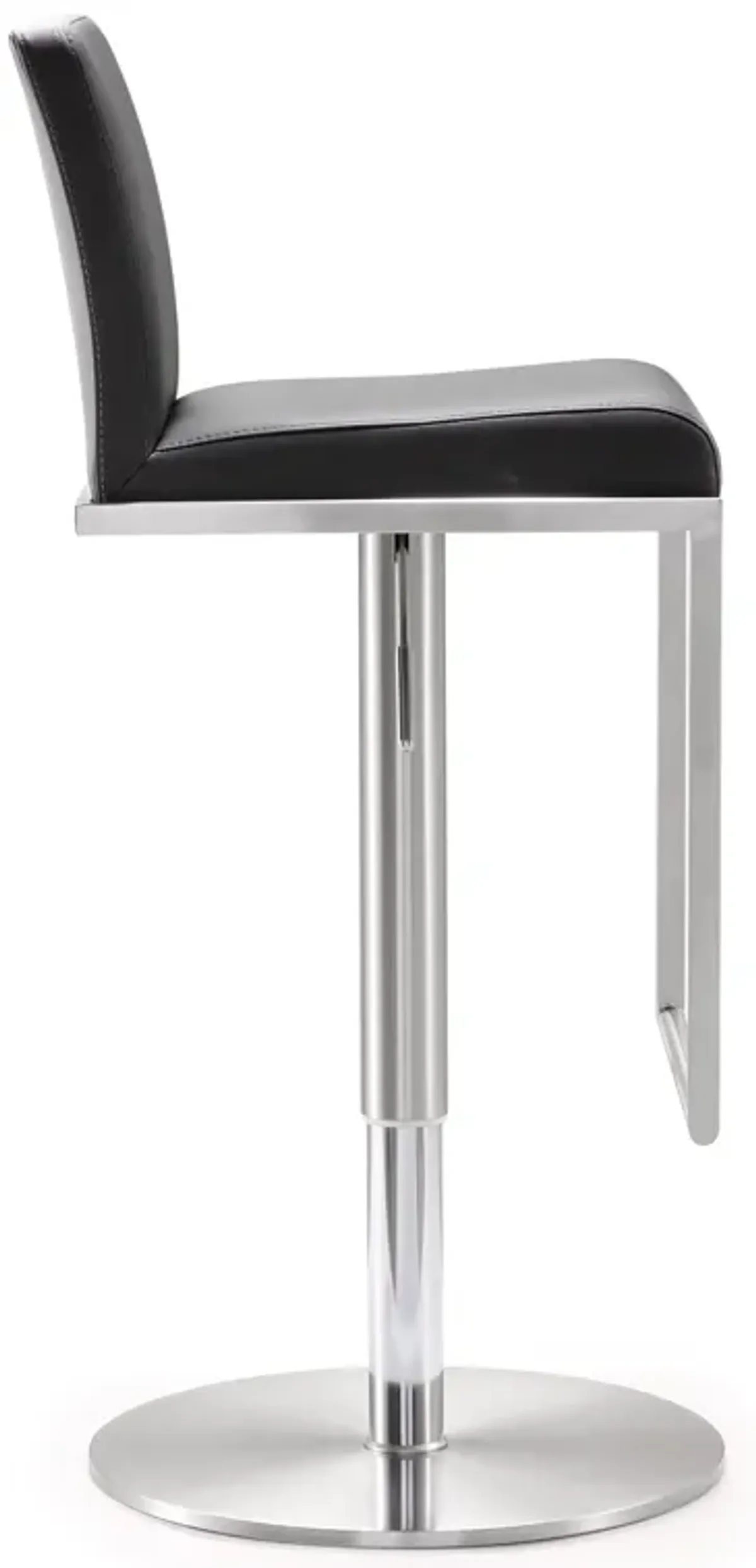 Amalfi Black Performance Vegan Leather Adjustable Stool