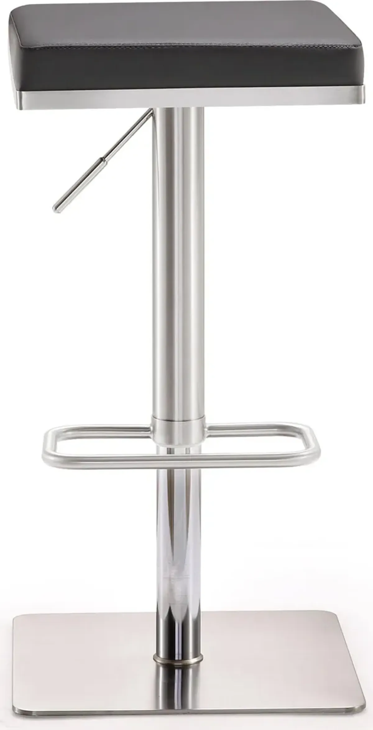 Bari Grey Stainless Steel Adjustable Barstool