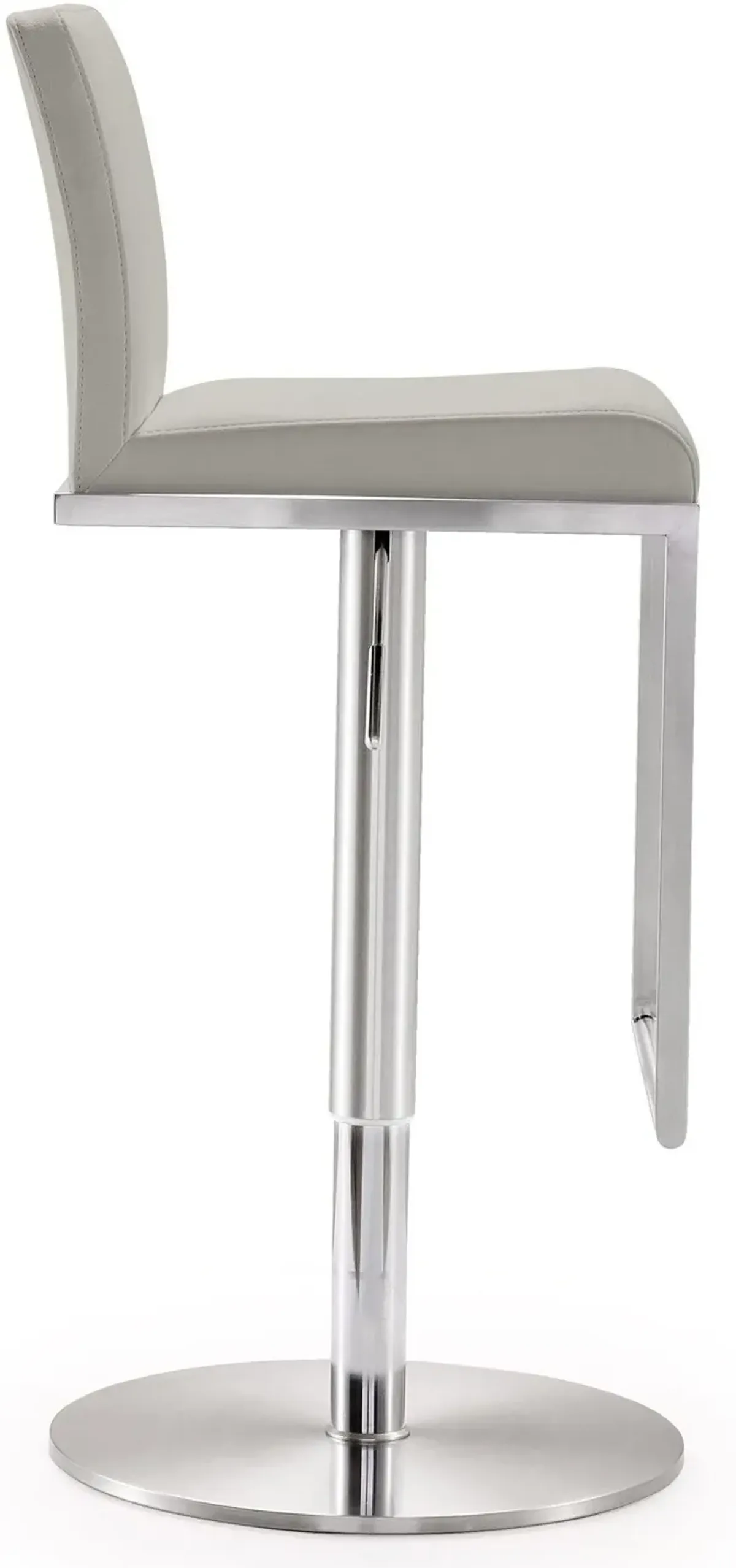 Amalfi Light Grey Performance Vegan Leather Stool