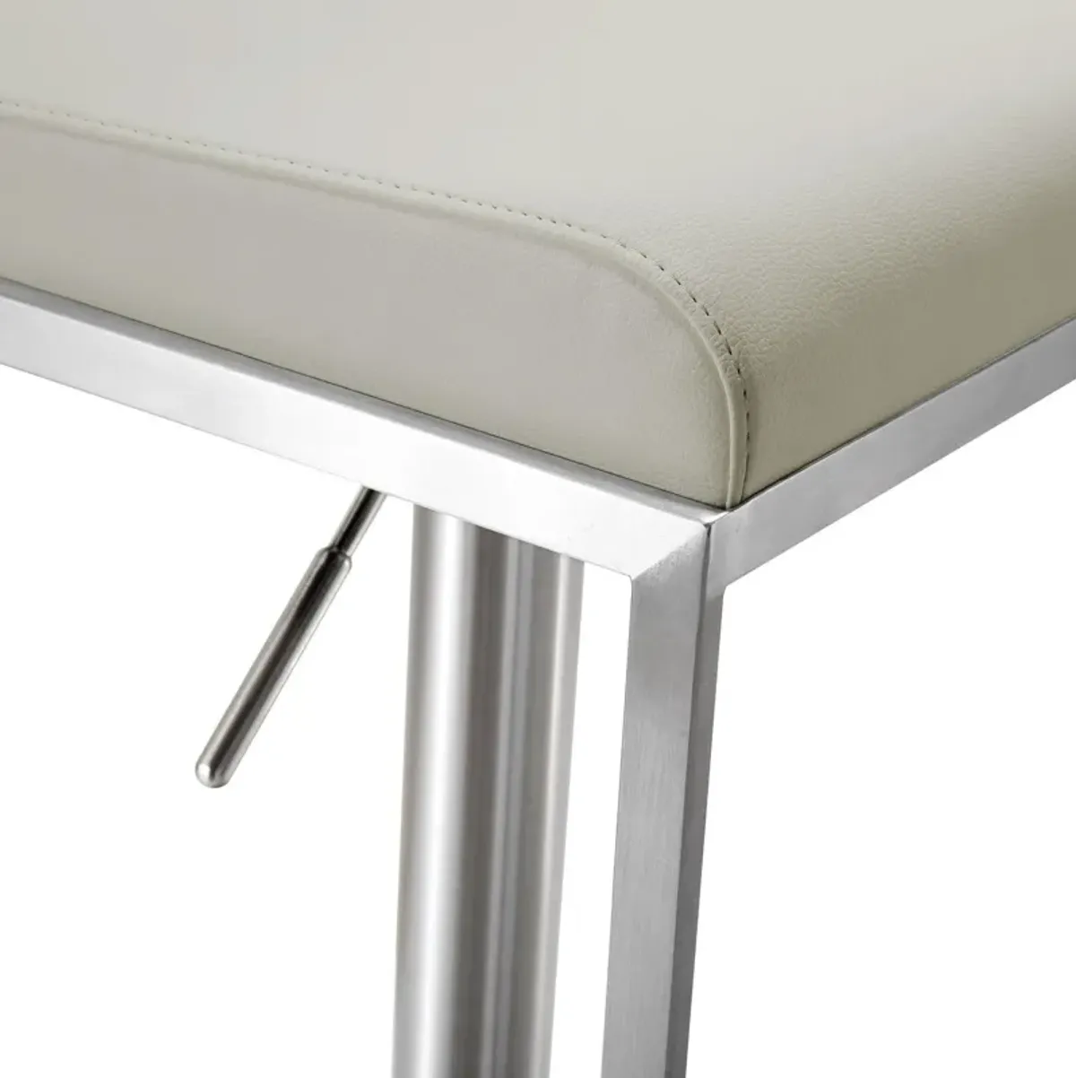 Amalfi Light Grey Performance Vegan Leather Stool