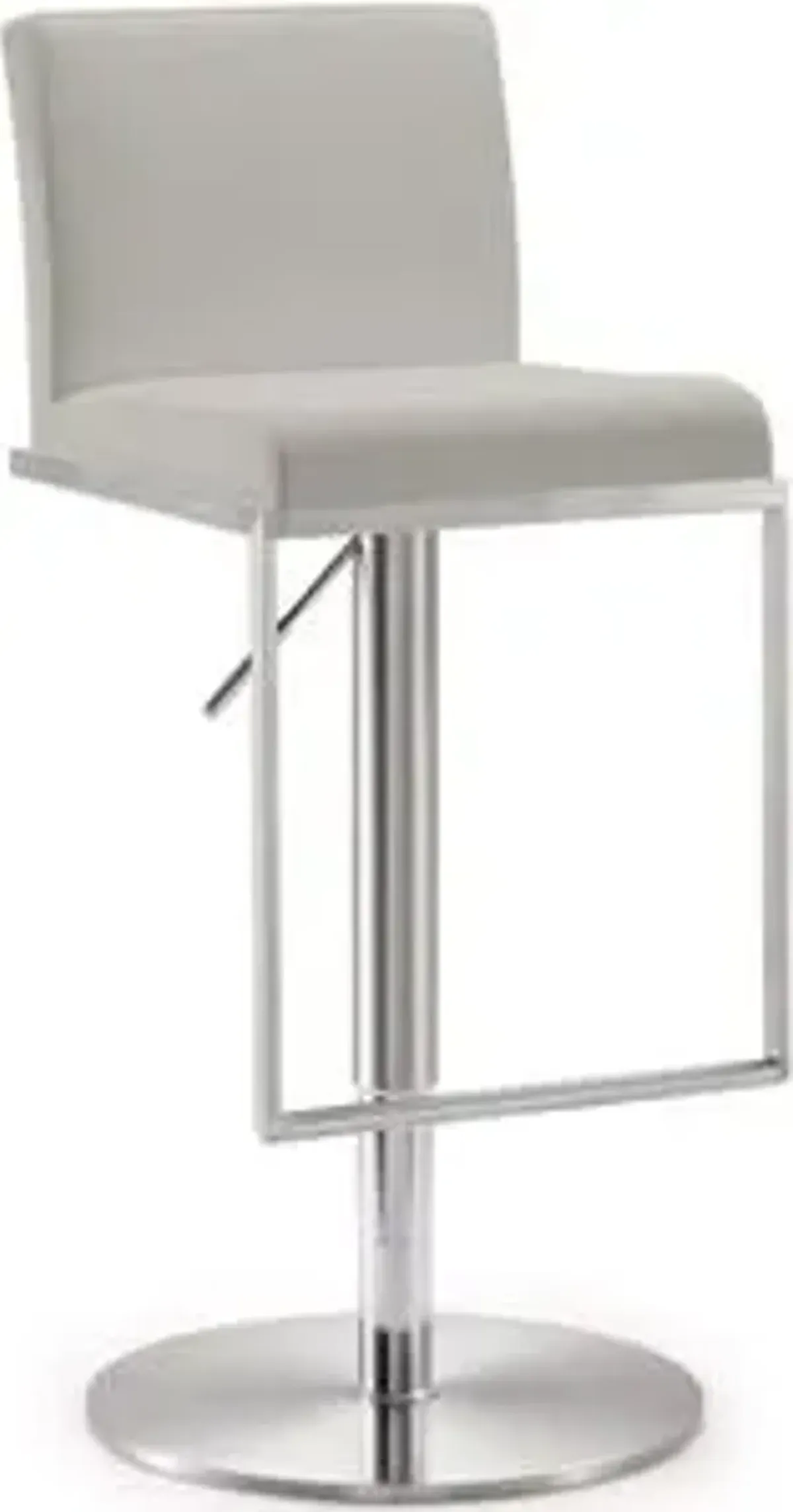Amalfi Light Grey Performance Vegan Leather Stool