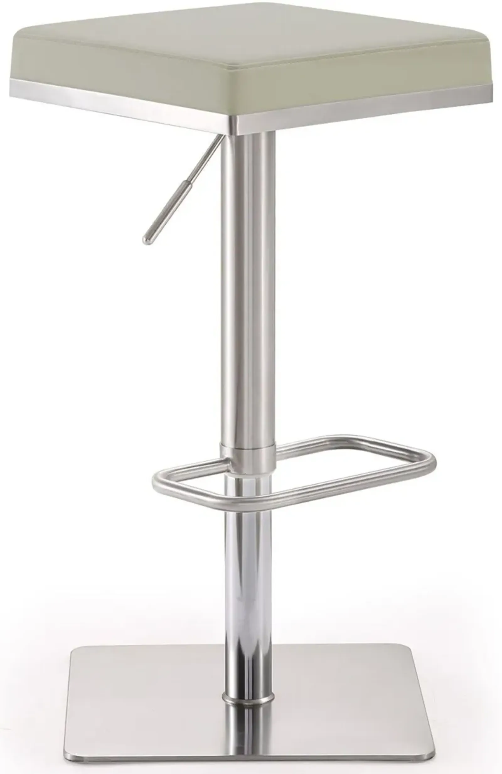 Bari Light Grey Stainless Steel Barstool