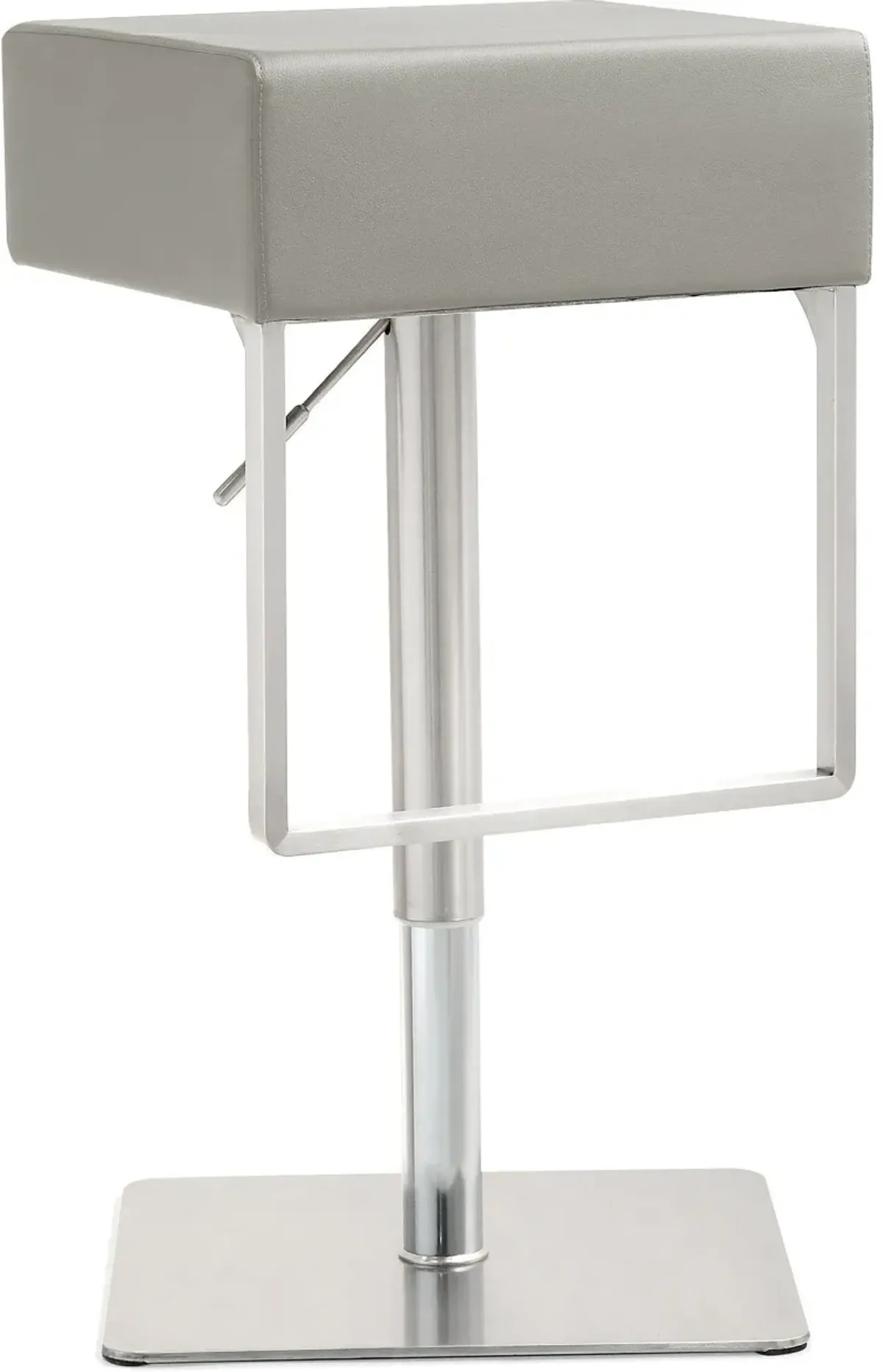 Seville Light Grey Performance Vegan Leather Adjustable Barstool