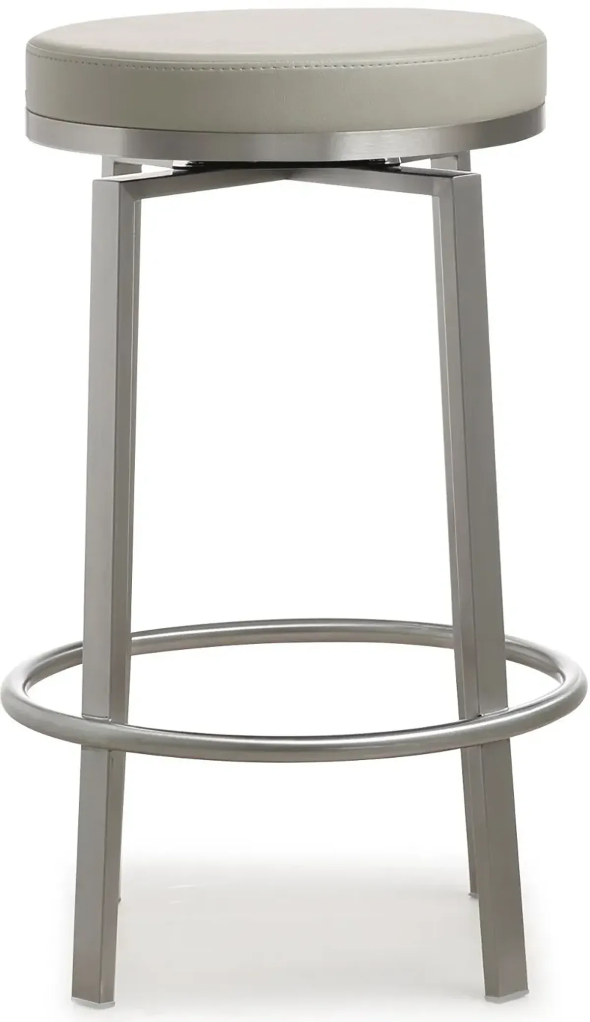 Pratt Light Grey Swivel Counter Stool - Set of 2