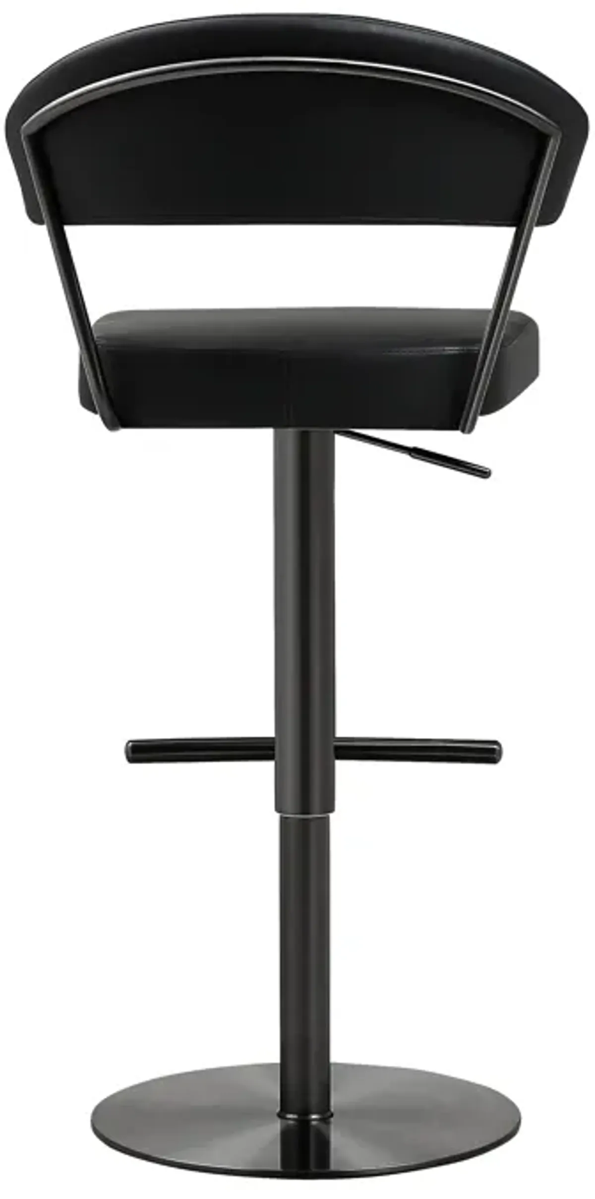 Cosmo Black Performance Vegan Leather on Black Steel Barstool