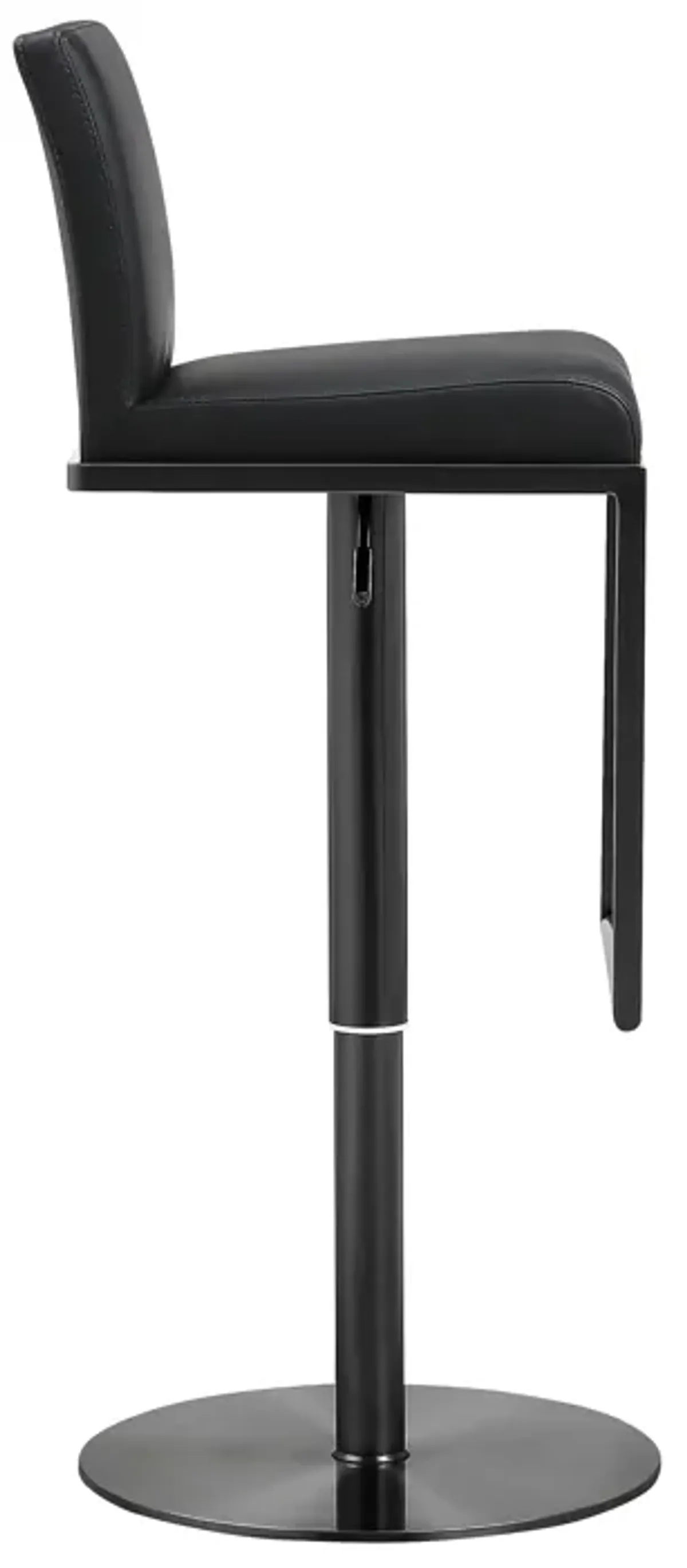 Amalfi Black Performance Vegan Leather on Black Stool