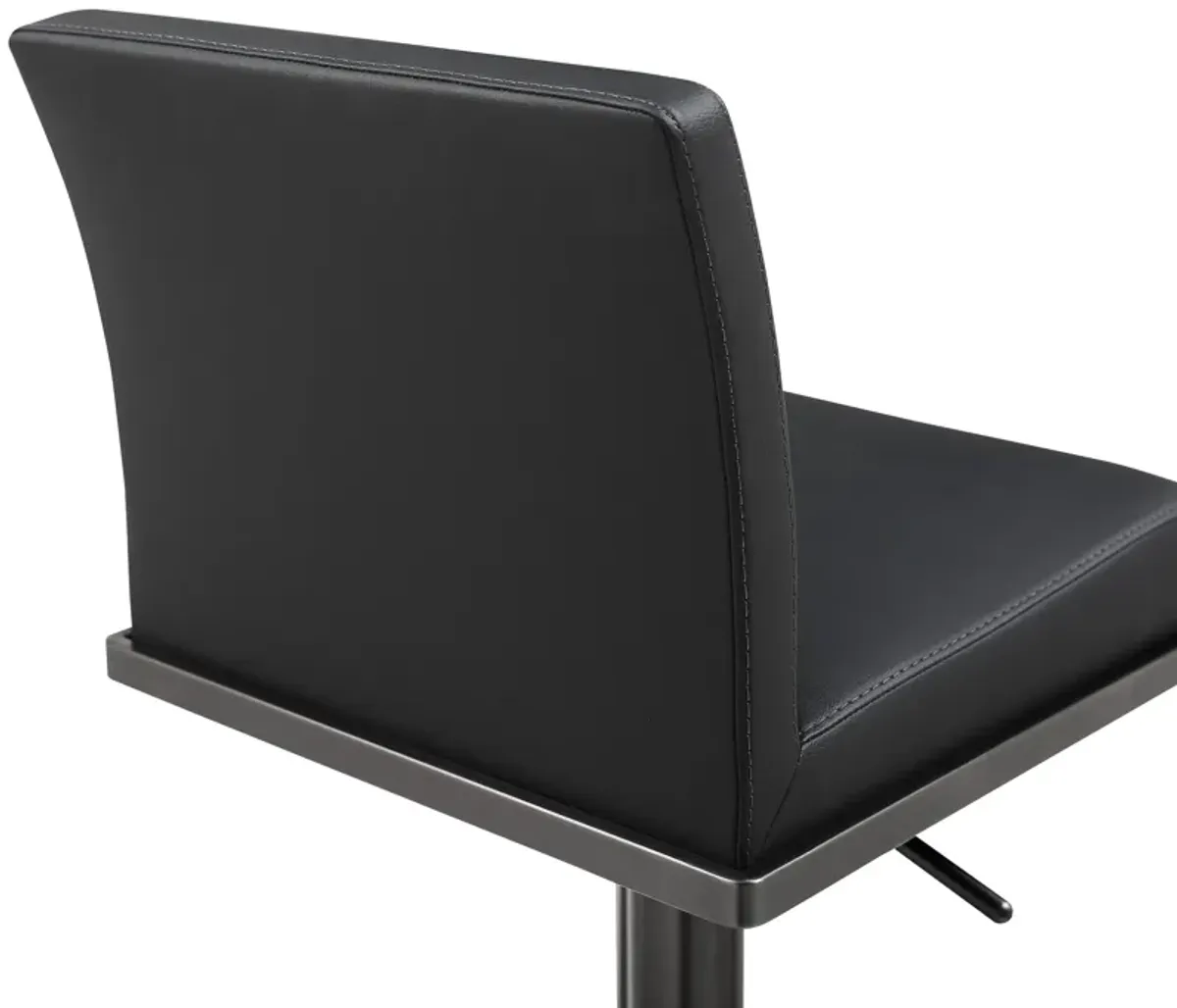 Amalfi Black Performance Vegan Leather on Black Stool