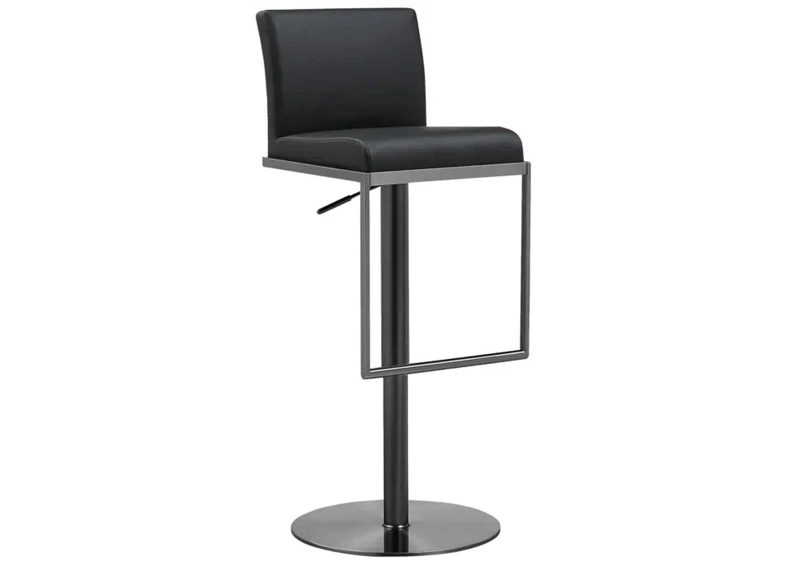 Amalfi Black Performance Vegan Leather on Black Stool