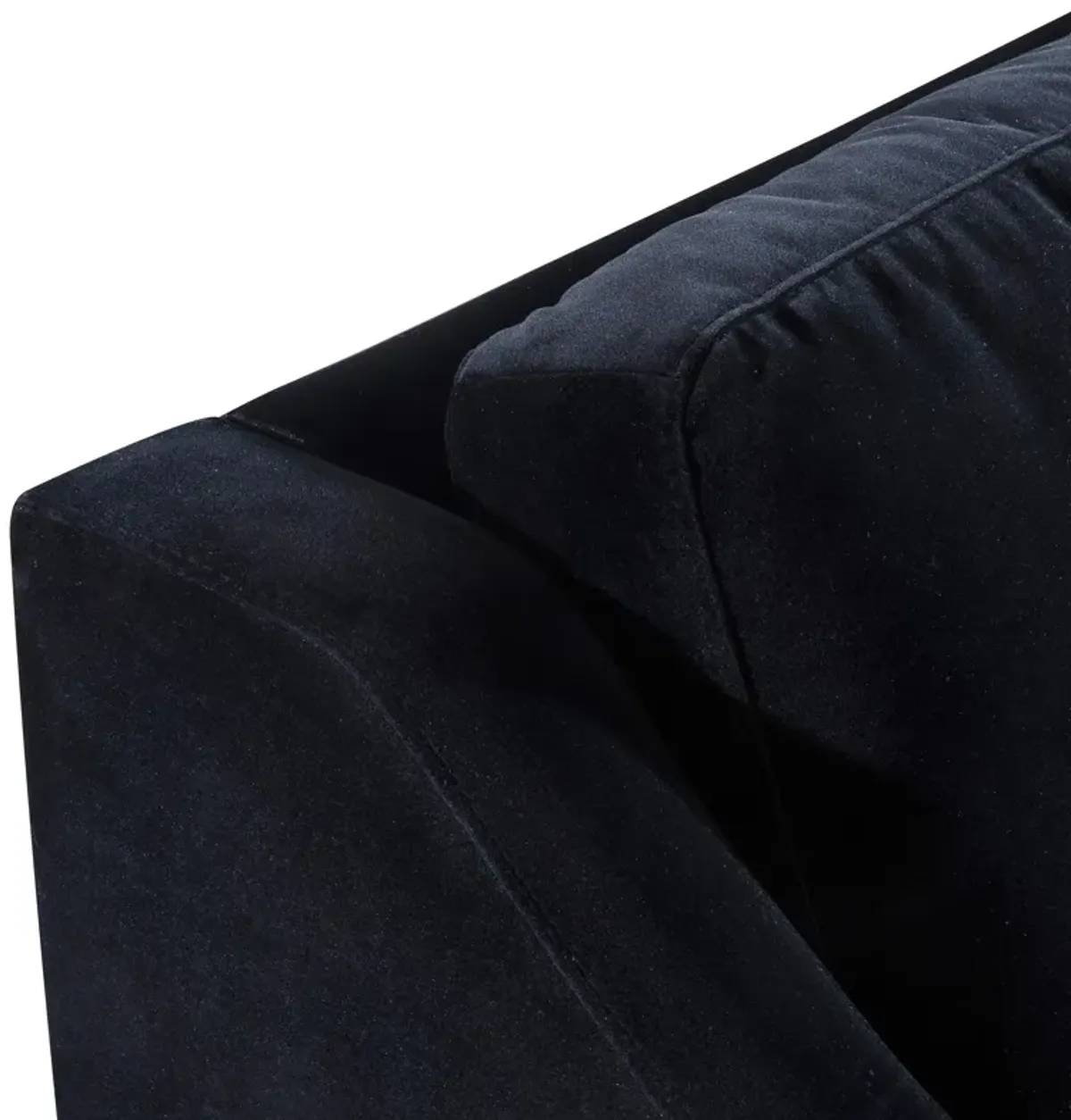 Milan Black Velvet Sofa