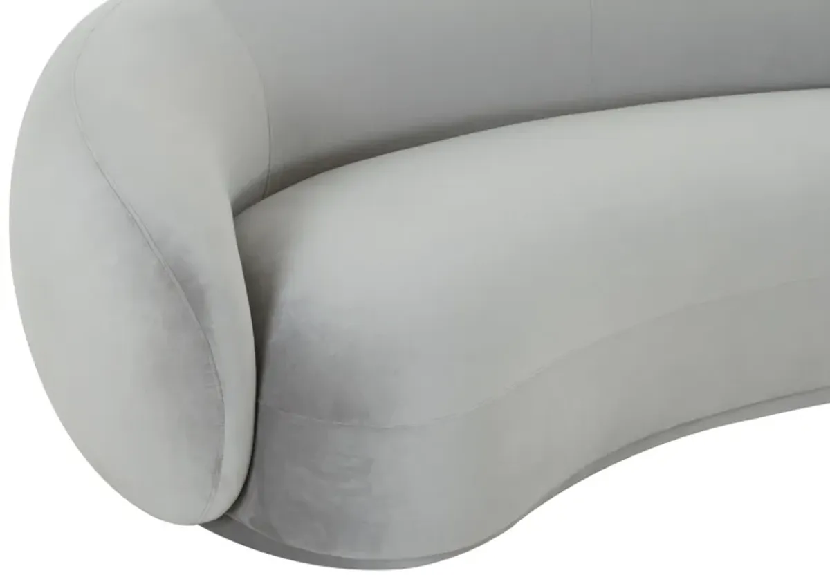 Kendall Light Grey Velvet Sofa