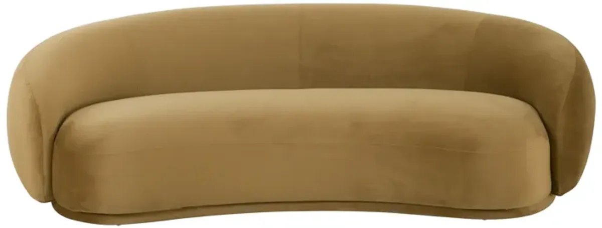 Kendall Cognac Velvet Sofa