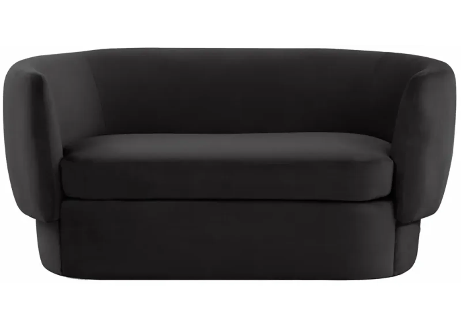 Isabella Black Velvet Loveseat