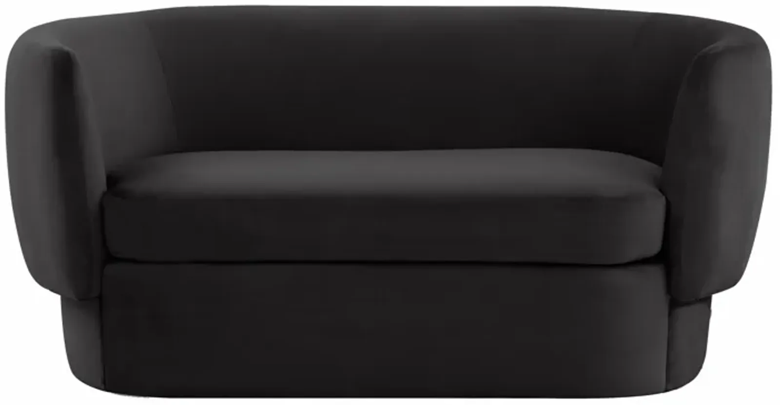 Isabella Black Velvet Loveseat