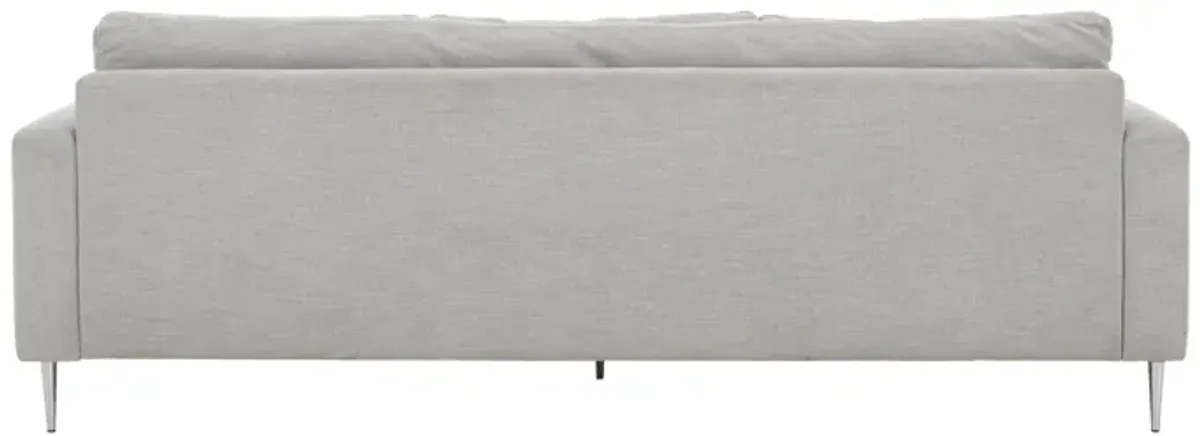 Vari Light Grey Textured Velvet Lounge Sofa