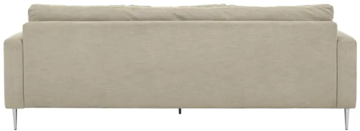 Vari Beige Textured Velvet Lounge Sofa