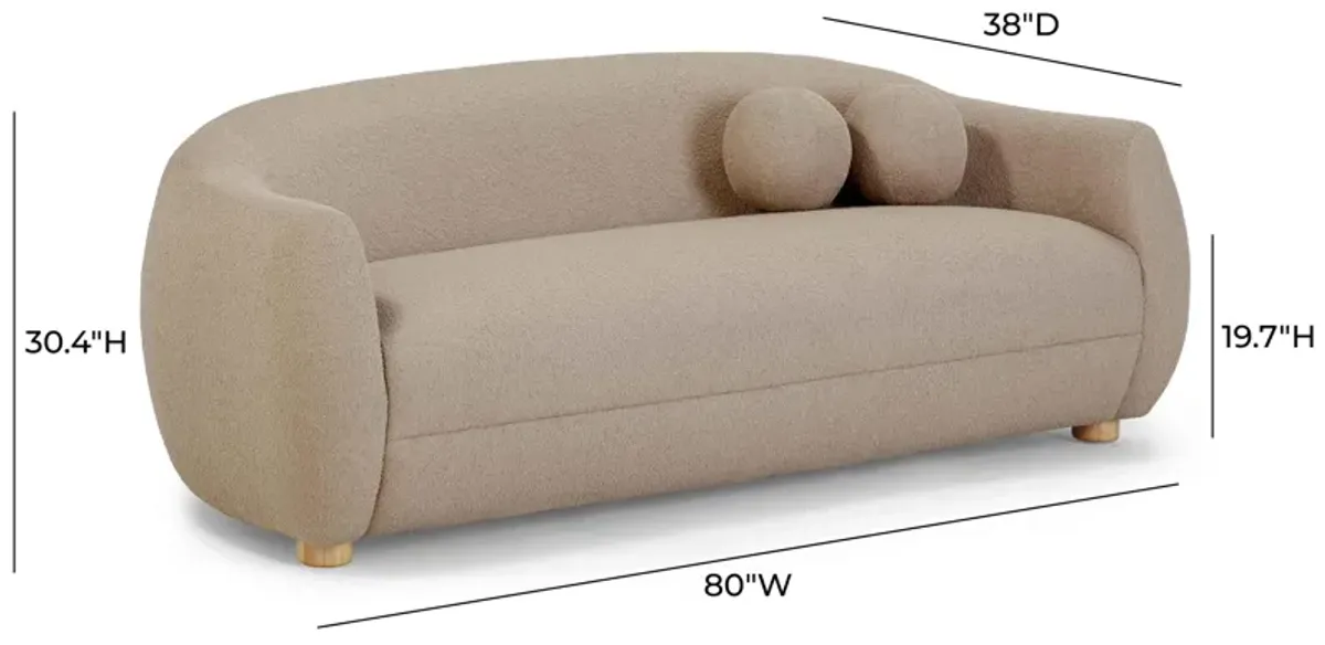 Judy Light Brown Boucle Sofa