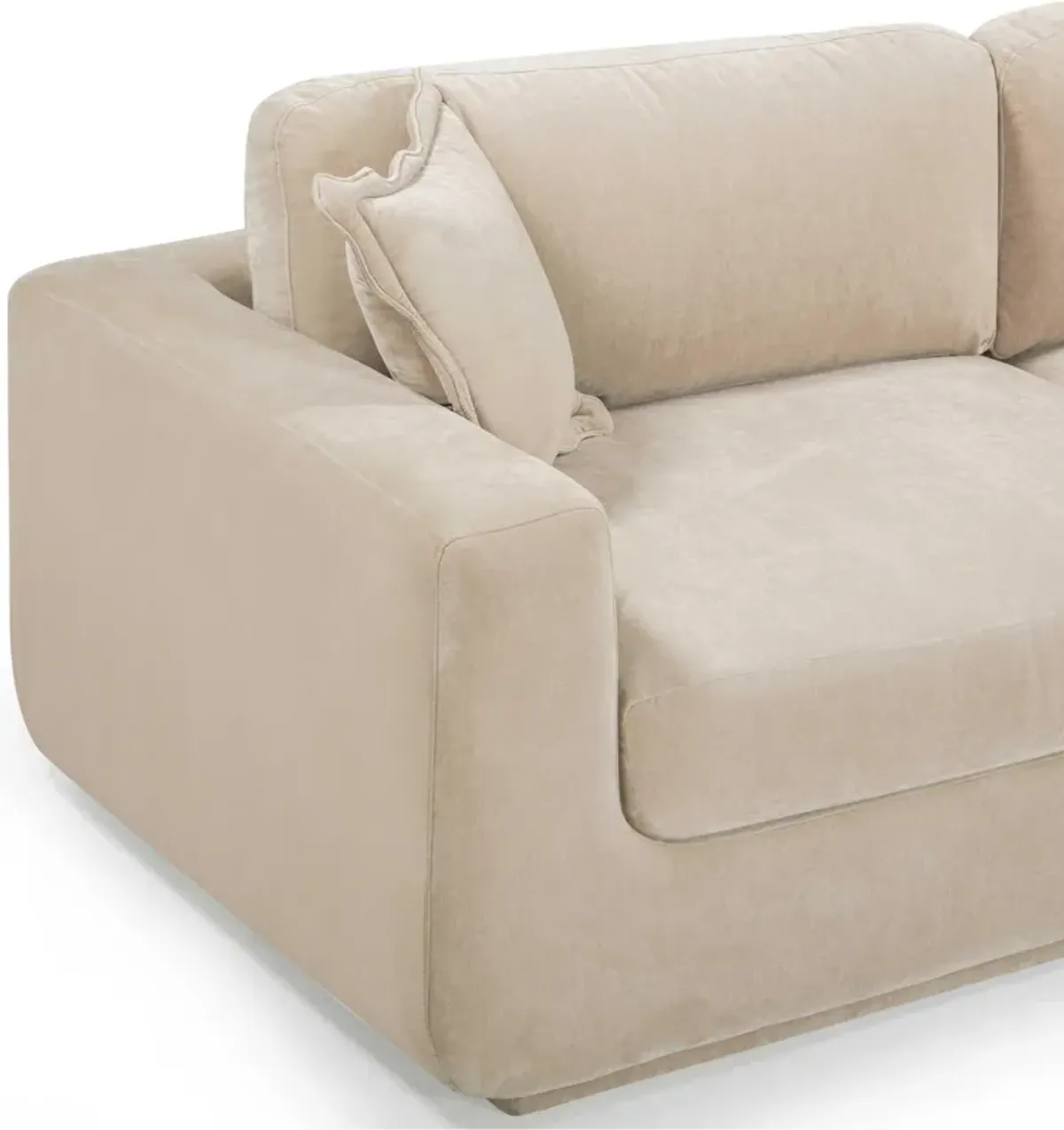 Miri Sand Upcycled Washed Velvet Sofa