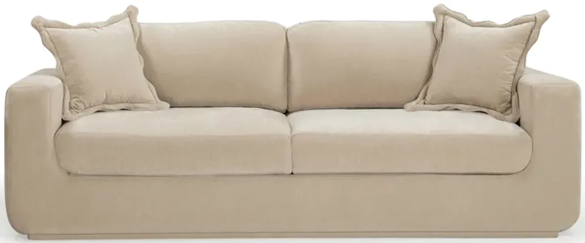 Miri Sand Upcycled Washed Velvet Sofa