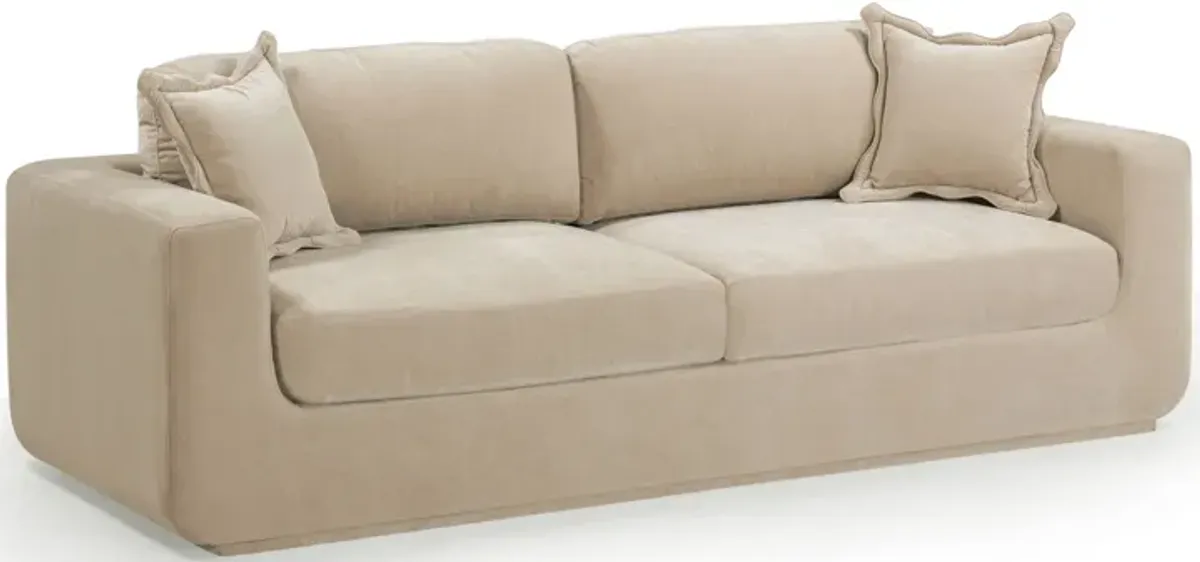 Miri Sand Upcycled Washed Velvet Sofa