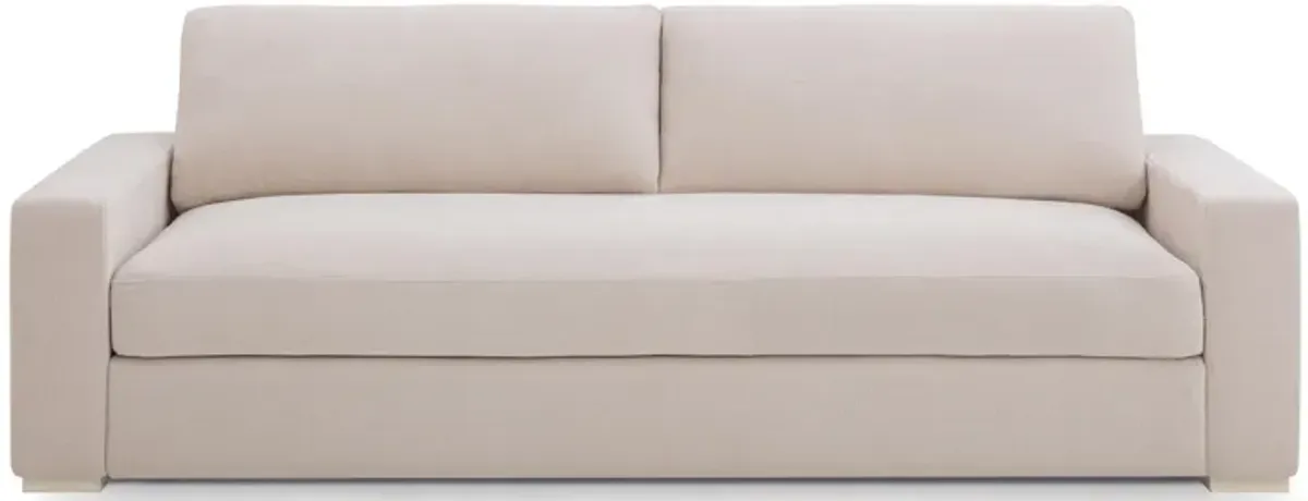 Beckham Cream Performance Chenille 96 inch Sofa