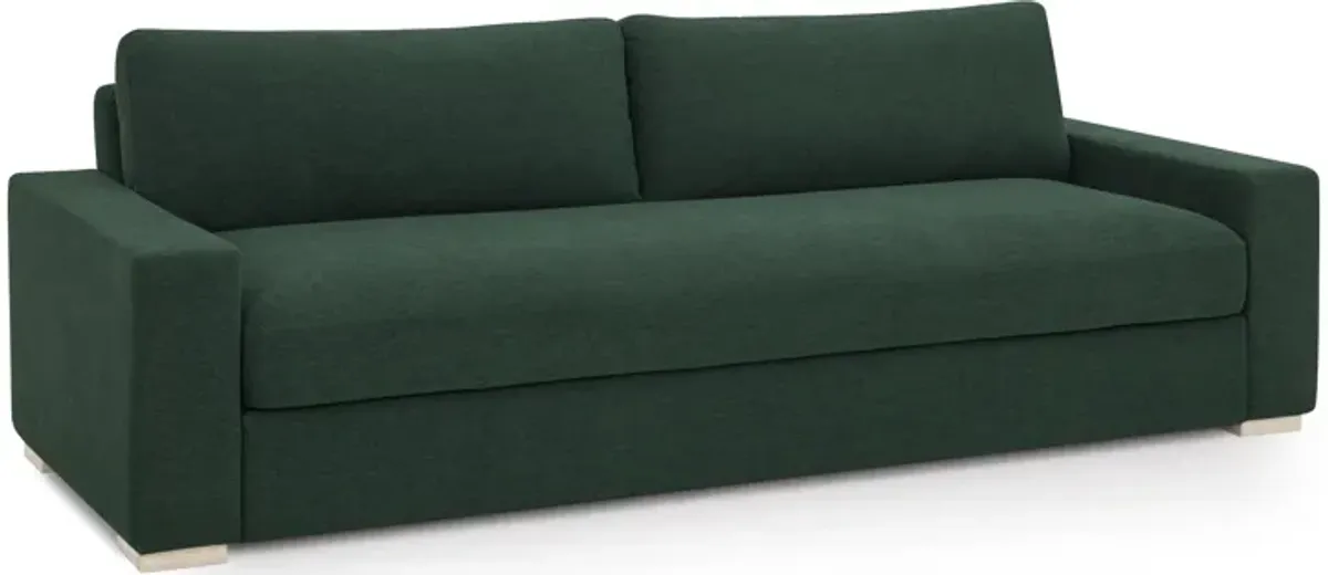 Beckham Forest Green Performance Chenille 96 inch Sofa