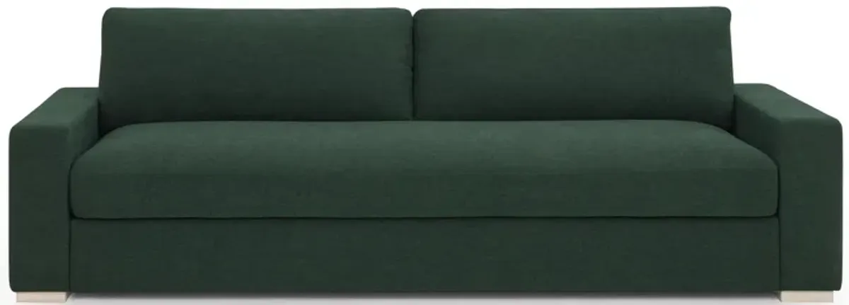 Beckham Forest Green Performance Chenille 96 inch Sofa