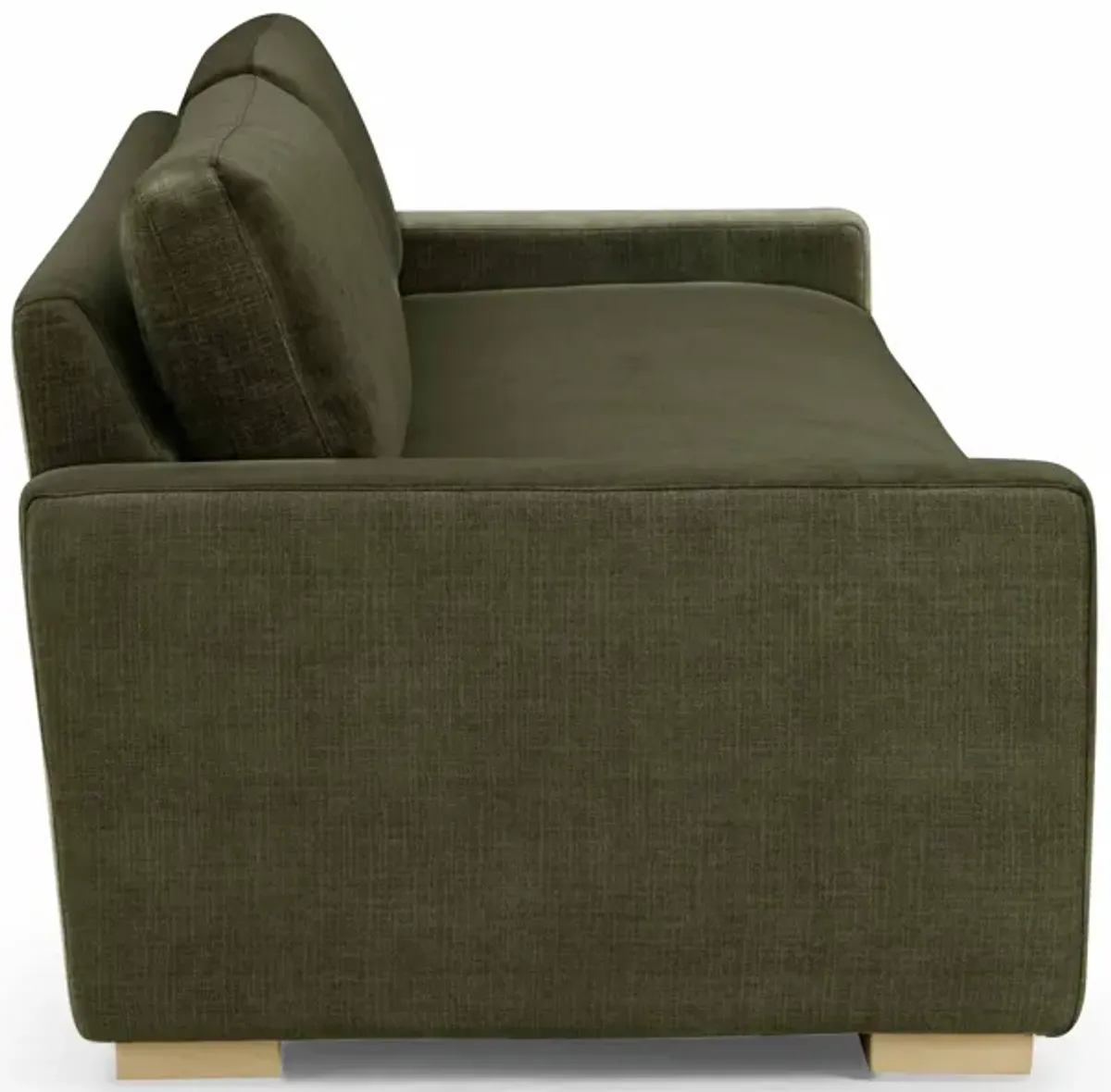 Beckham 96" Olive Green Upcycled Chenille Sofa