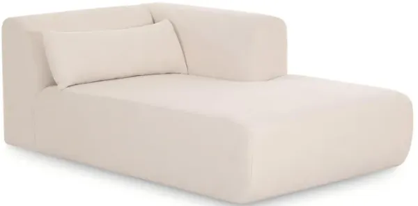 Tarra Cream Chenille Modular RAF Chaise