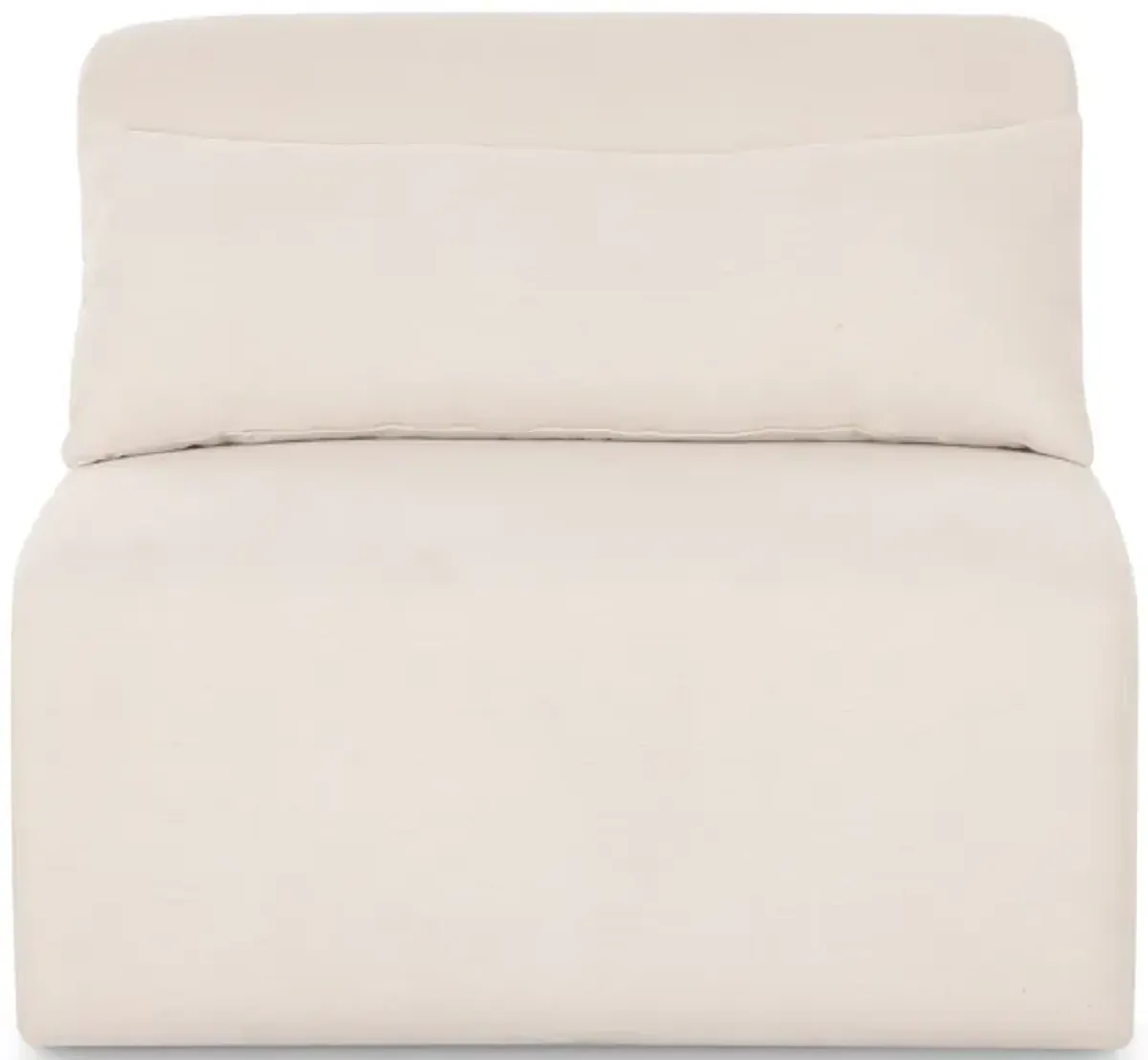 Tarra Cream Chenille Modular Armless Chair