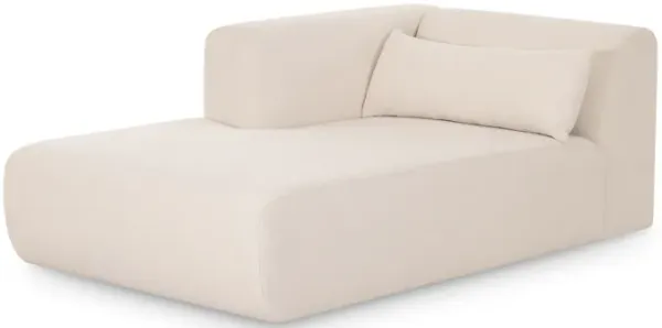 Tarra Cream Chenille Modular LAF Chaise