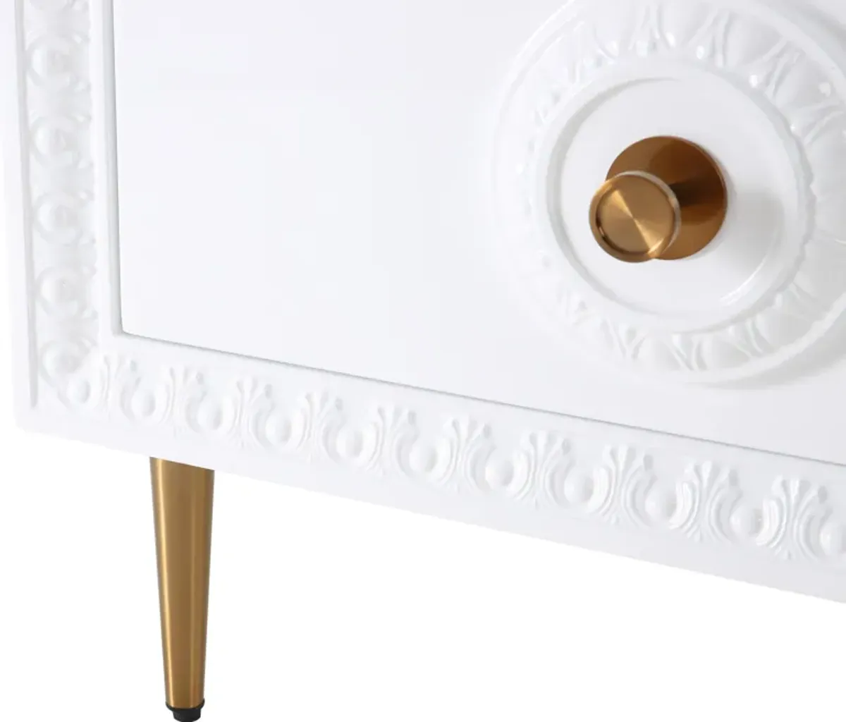 Bovey White Lacquer Side Table