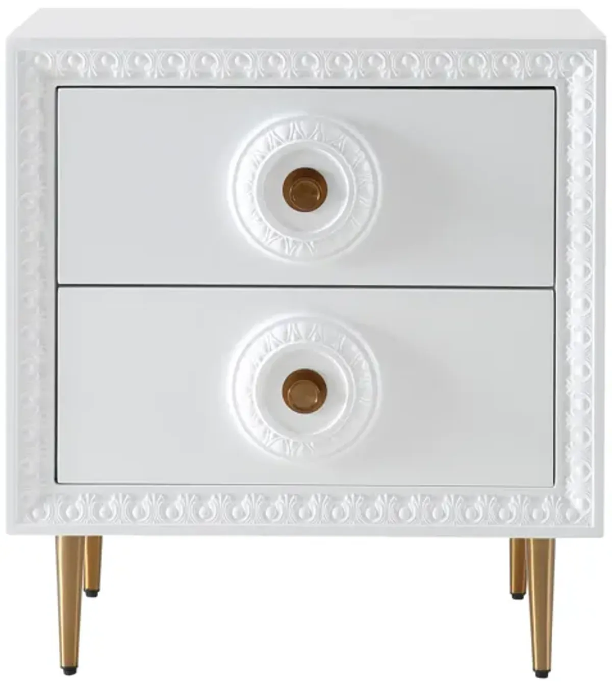 Bovey White Lacquer Side Table