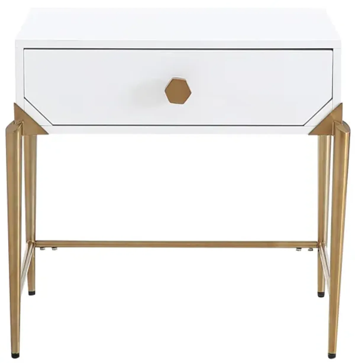 Bajo White Lacquer Side Table