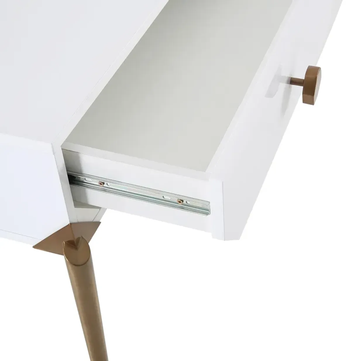 Bajo White Lacquer Side Table