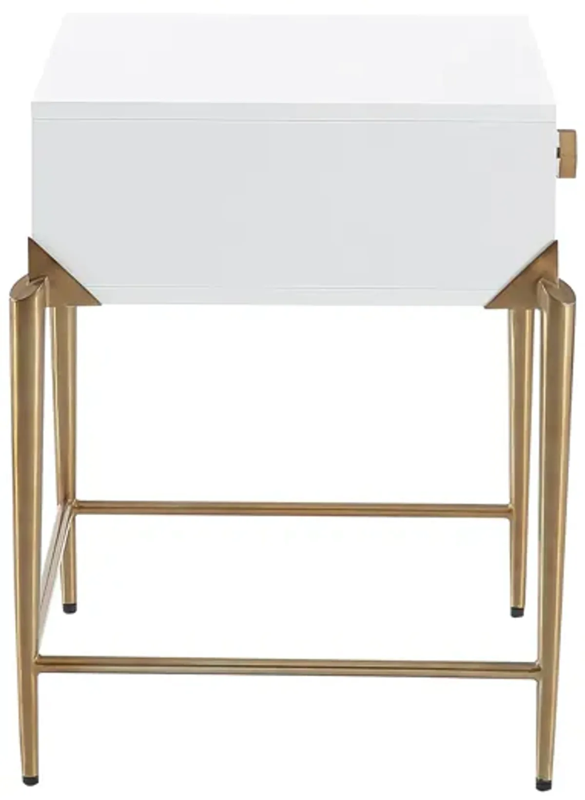 Bajo White Lacquer Side Table