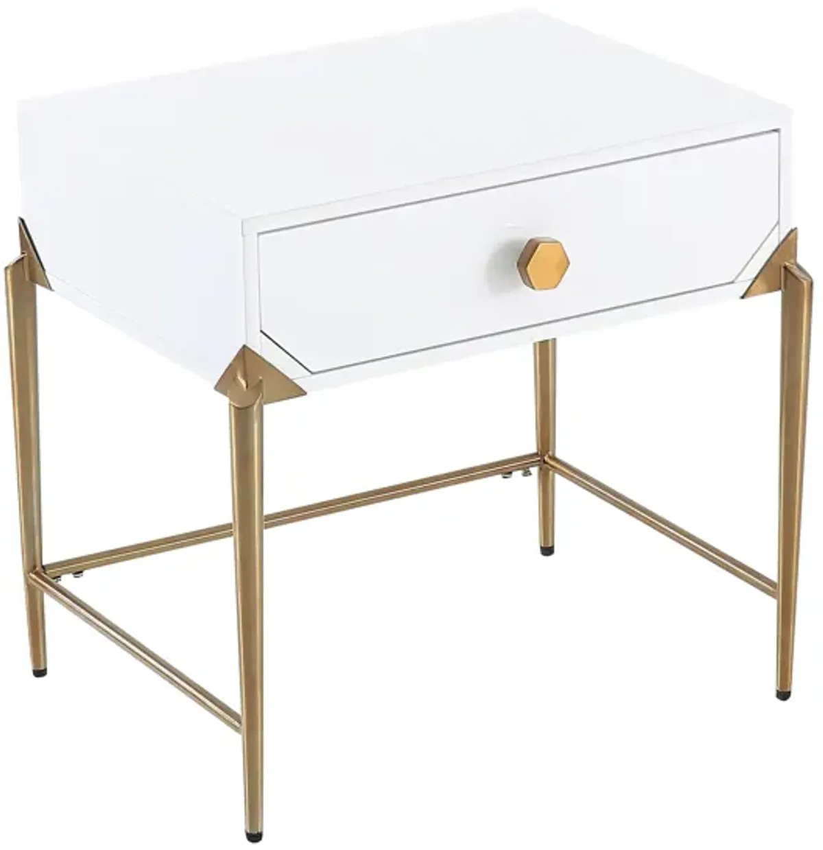 Bajo White Lacquer Side Table