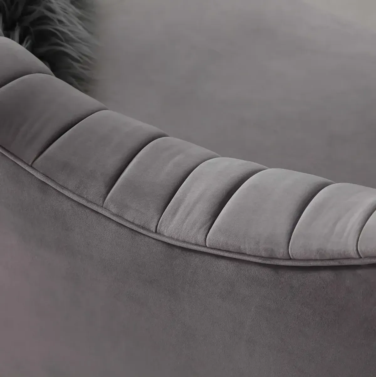 Eva Grey Velvet Sofa