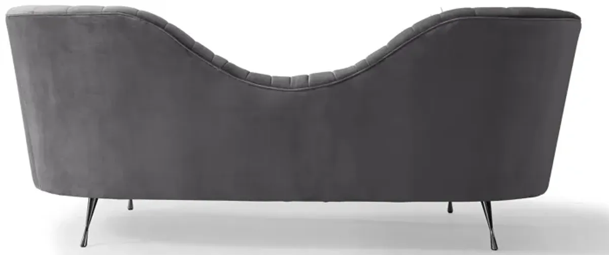 Eva Grey Velvet Sofa